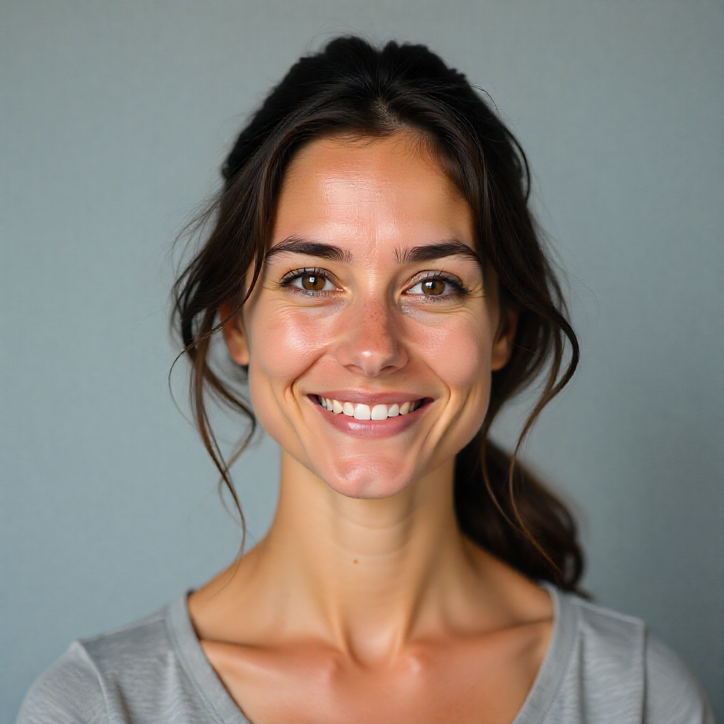 Professional passport photo example